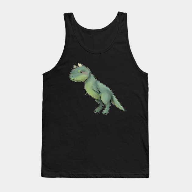 Cute Carnotaurus Dino Tank Top by illstarred